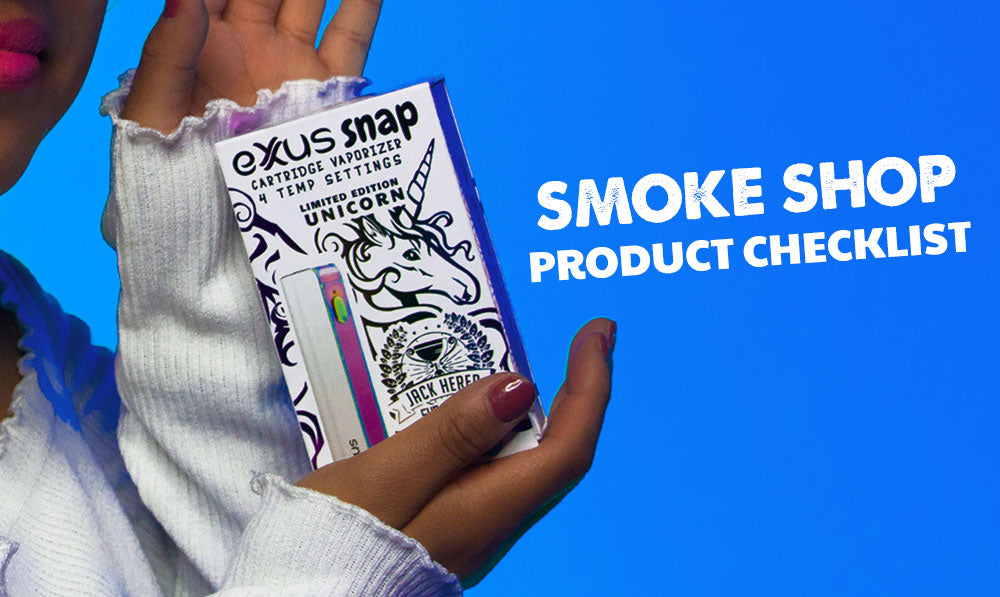 Got Vape Wholesale Smoke Shop Product Checklist with Exxus Snap VV Packaging in hand