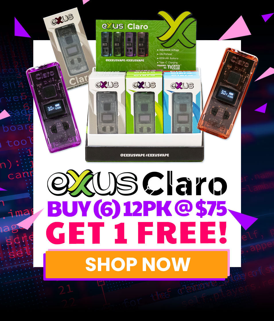 Cyber Monday Sale - Buy 6 Exxus Claros, Get 1 Free at Got Vape Wholesale