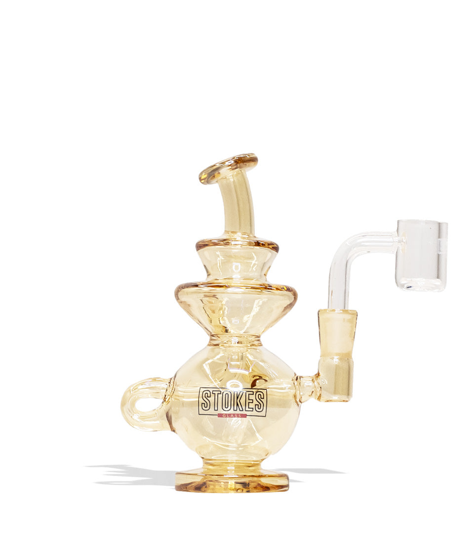 Stokes Glass Saturn Glass Dab Rig Front View on White Background