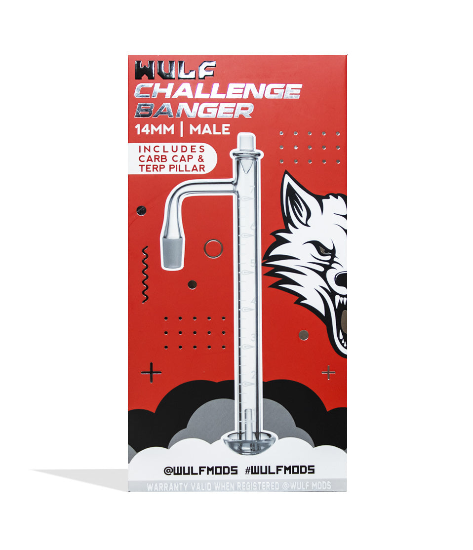 Wulf Mods 8 inch Challenge Banger Packaging Front View on White Background