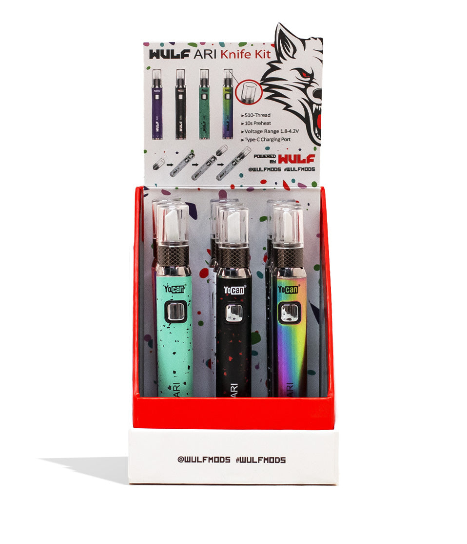 Wulf Mods Ari Knife Kit 9pk Packaging Open with Card Front View on White Background