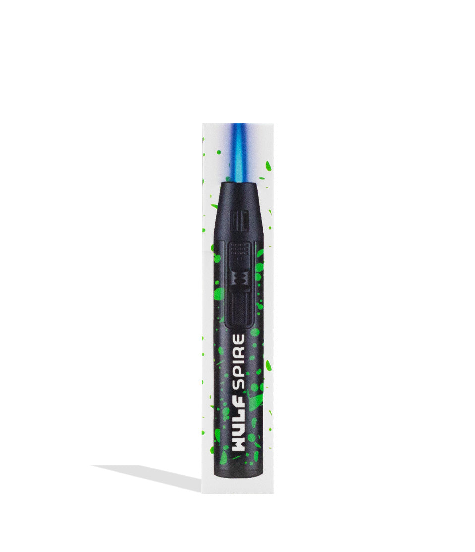 Wulf Mods Spire Pen Torch 18pk black green spatter packaging on white background