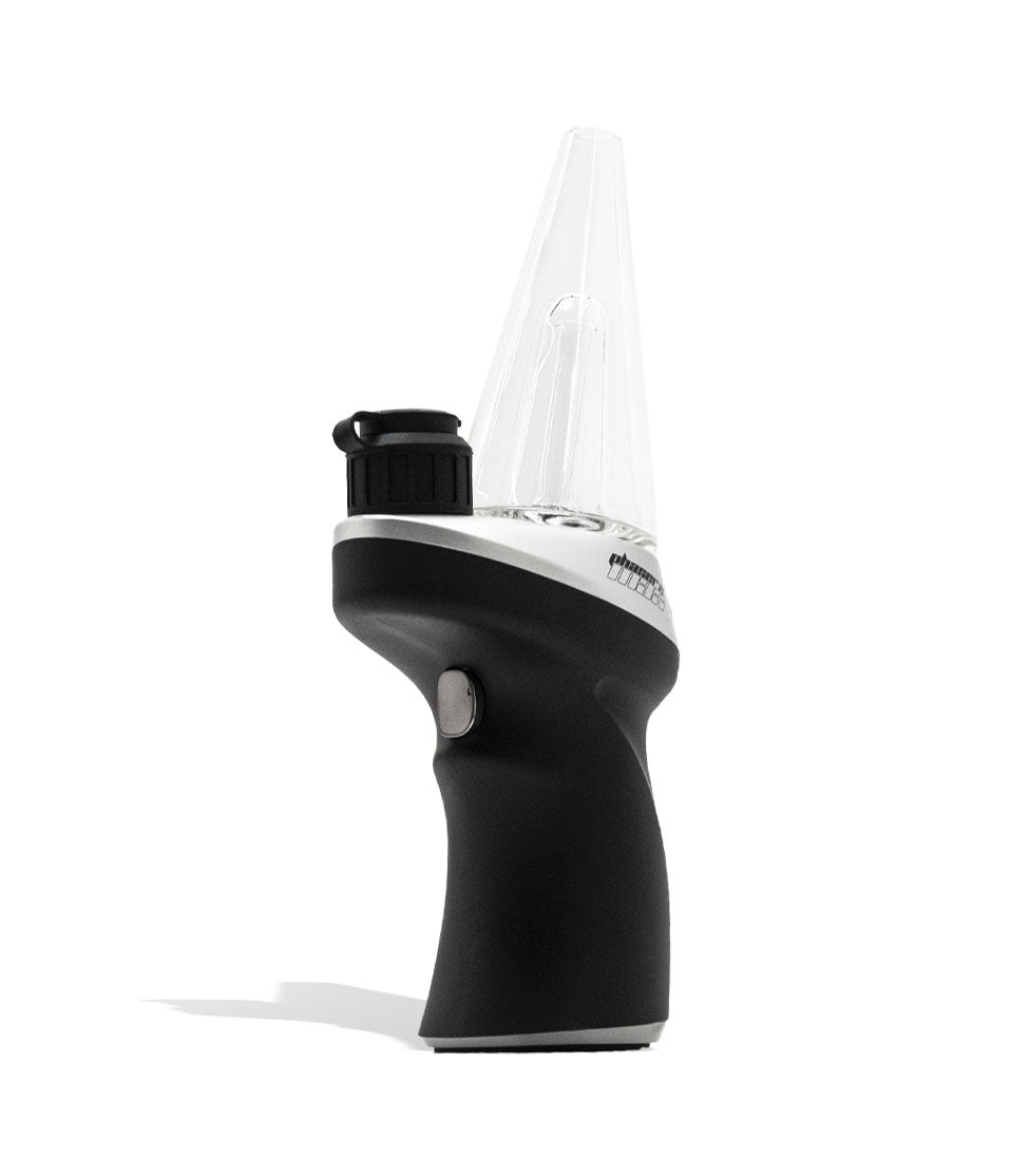 Silver Yocan Black Phaser Max 2 Concentrate Vaporizer Back View on White Background