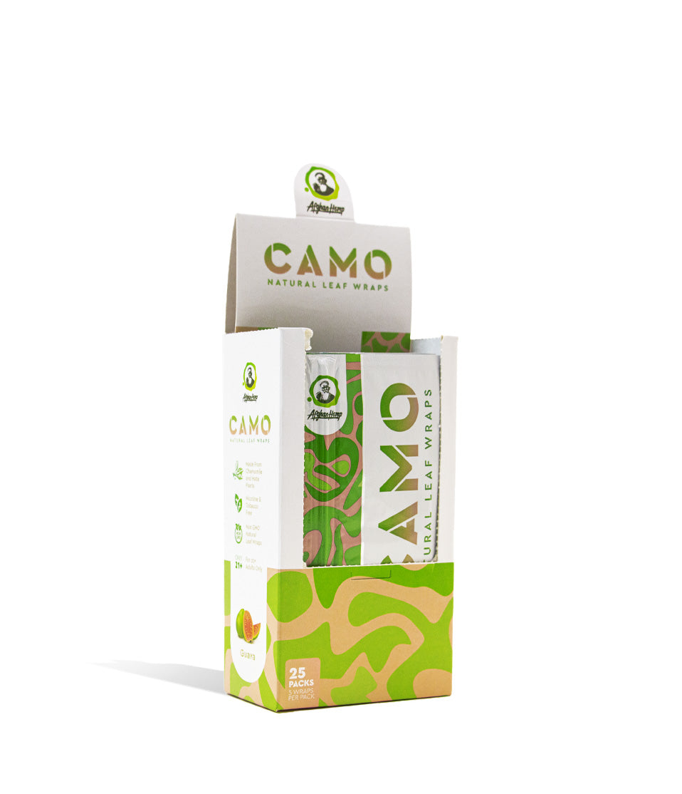 Guava Camo Natural Leaf Chamomile Wrap 25pk on white studio background