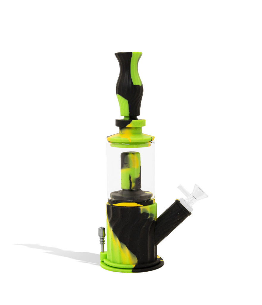 Silicone 4 in 1 Water Pipe Rig Nectar Straw Bubbler Water Pipe